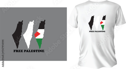 free palestine Vector illustration for tshirt, website, print, clip art, poster and print on demand merchandise.