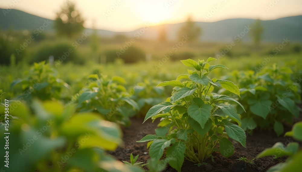 Naklejka premium green plantation