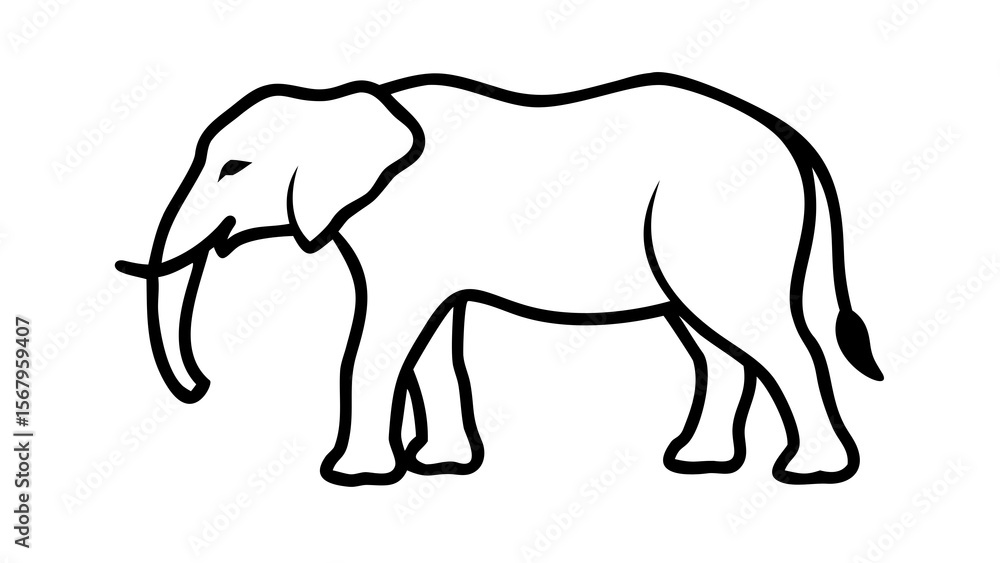 Animal Outline Silhouette Vector Icon Animal Outline Silhouette Vector Icon