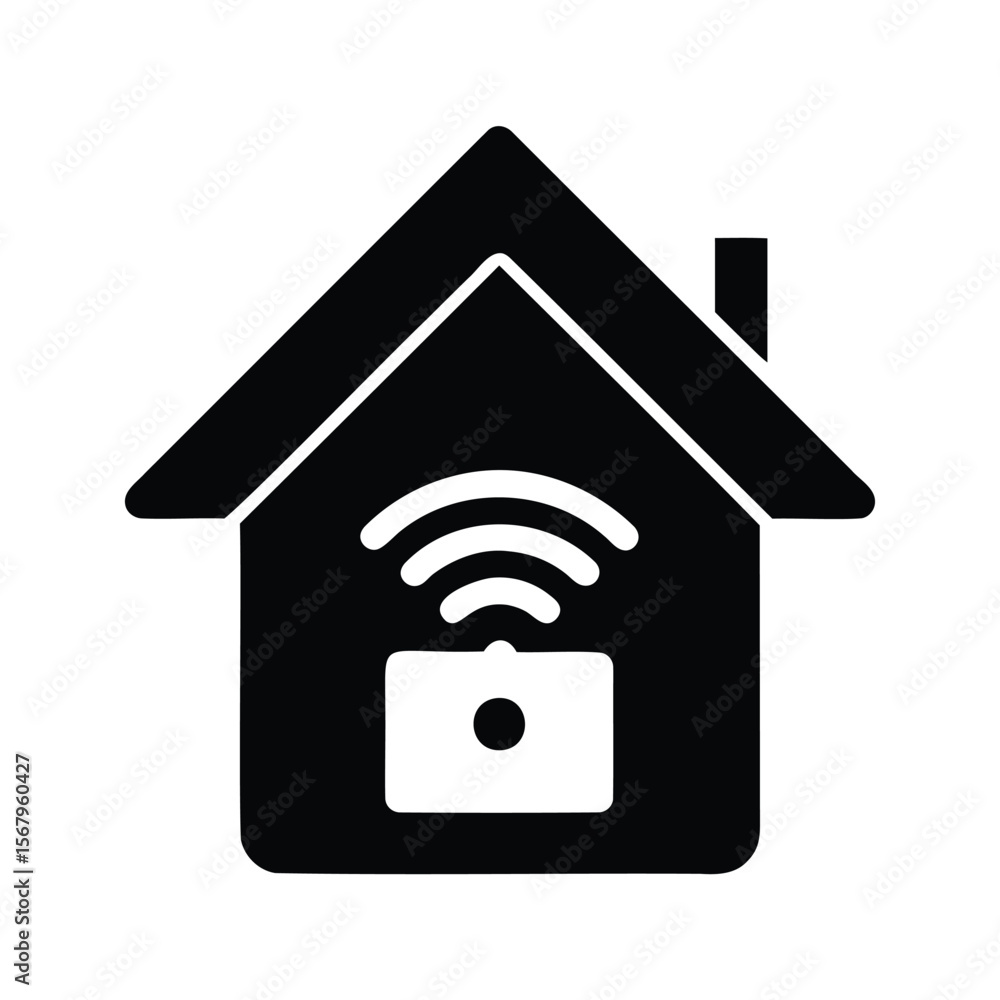Smart Home Connectivity and Automation, a simple icon for modern living Smart Home Connectivity and Automation, a simple icon for modern living