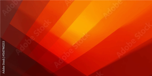 Vibrant geometric red and orange triangles form a glowing, colorful abstract pattern, perfect for a modern art backdrop