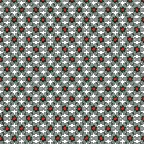 Labyrinth Of Spiraling Gray And Festive Blossoms Pattern
