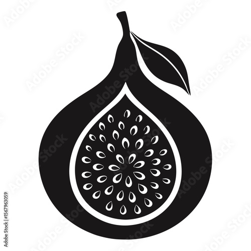 Fig isolated fruit silhouette