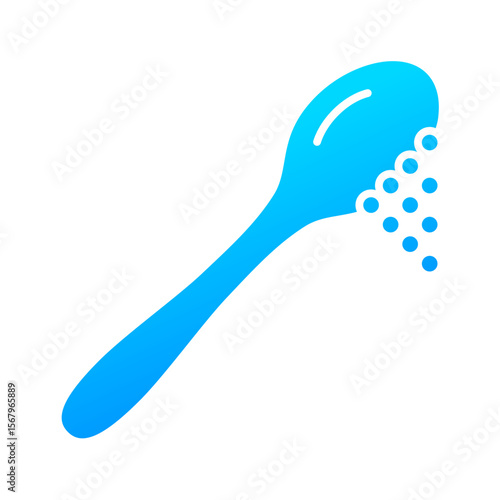 Spoon icon. utensil, stir, metal, scoop, kitchen, cafe, silverware, tool. Vector Icon Illustration