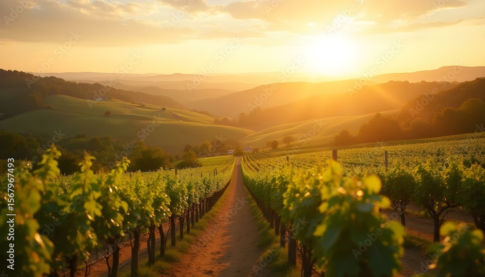 Fototapeta premium sunset in the mountains