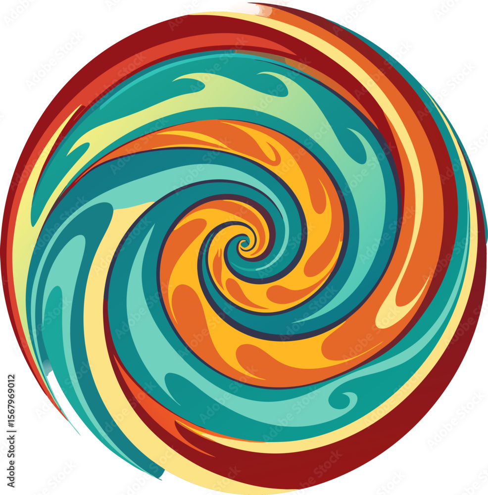 Fototapeta premium Liquid swirl wave pattern. stock illustration