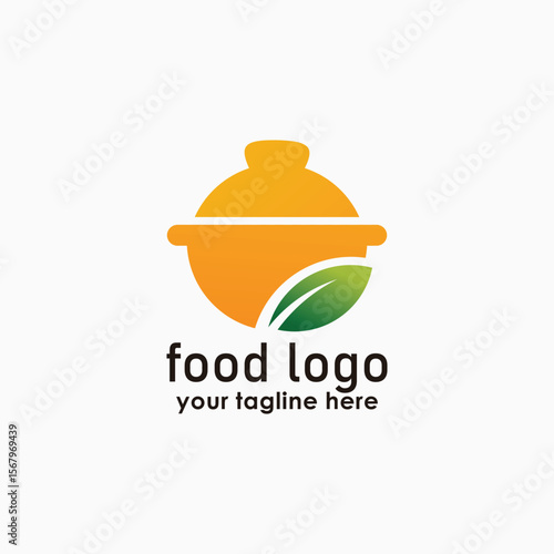 cauldron and food logos, traditional cooking logos, restaurant brand logo vector