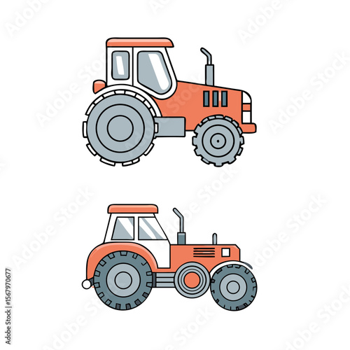 tractor isolated on white background