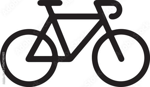 Sleek Road Bicycle Illustration Perfect for Cycling Designs
