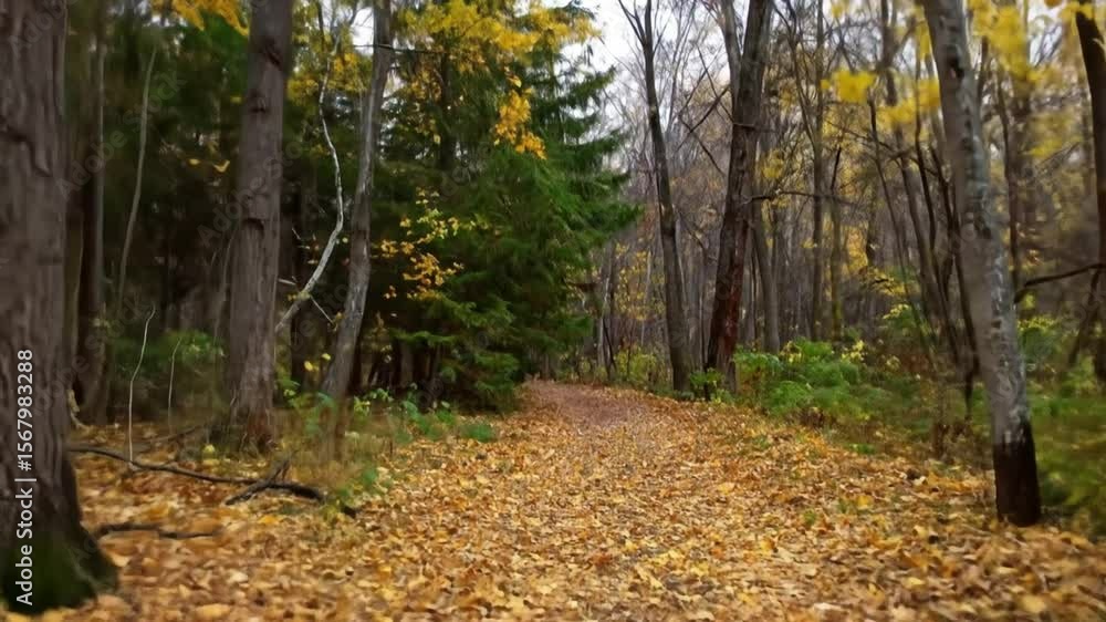 Autumn forest path Autumn forest path