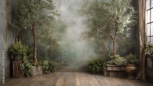 Fototapeta Naklejka Na Ścianę i Meble -  studio backdrop or background suitable for use with portraits products