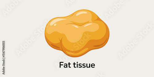 Fat tissue illustration, adipose tissue, body fat, unhealthy diet, health, medicine