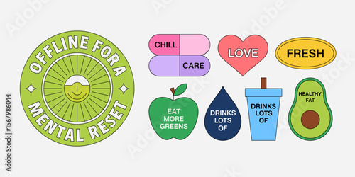 Mental reset with healthy lifestyle, love, fresh food and wellness