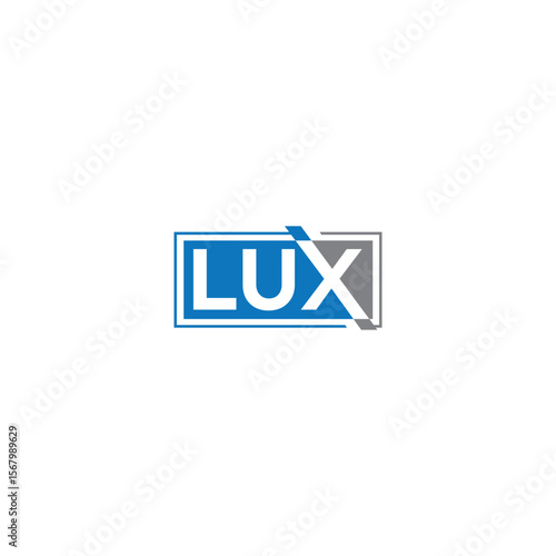LUX logo design. Initial letter L U X, Letter LUX Logo Design Vector Template