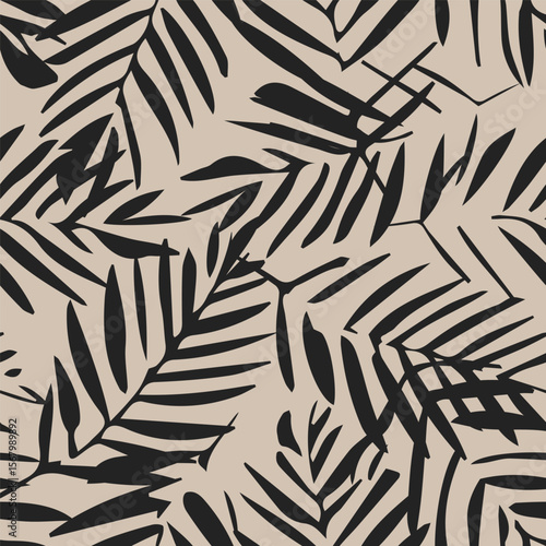 Palm seamless pattern of st...