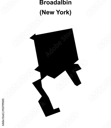 Broadalbin (New York) blank outline map