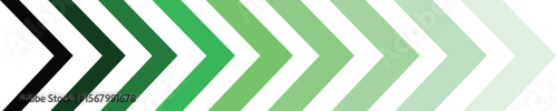 Green Gradient Arrow Set: Chevron Pattern in Varying Shades of Green for Directional Guidance, Progress Indicators, and Visual Hierarchy on Transparent Background