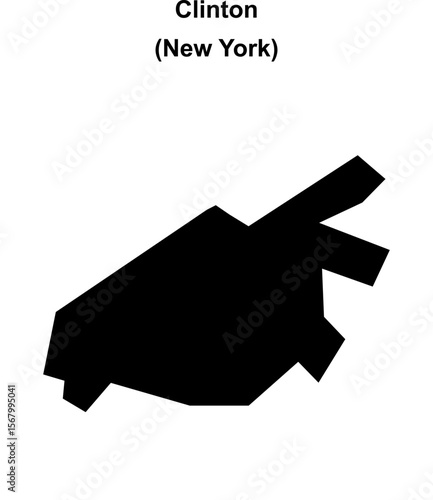 Clinton (New York) blank outline map