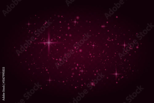 Glowing light particles and star flares scattered across dark background. Soft dreamy light sparkles for festive or magical visuals.