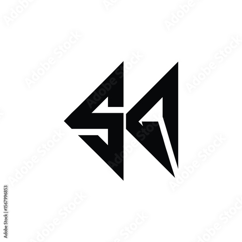 Free Download SQ monogram logo design letter text name symbol monochrome logotype alphabet character simple logo - GFXLoad