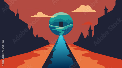 Mysterious Fantasy Chasm Leading Deep Into the Earths Core and Beyond