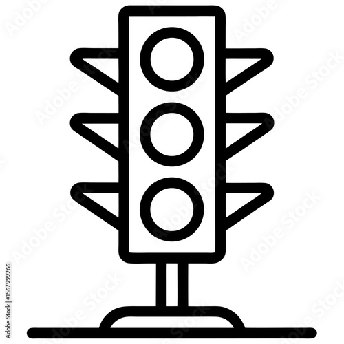 simple traffic signal outline