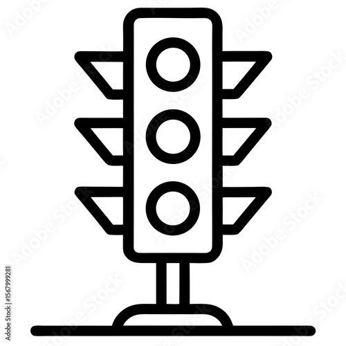 simple traffic signal outline