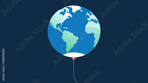 High Altitude Weather Balloon Vector Illustration Science Technology Research