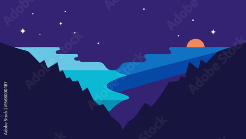 Peeling Landscape Vector Illustration Surreal Nature Decay Transformation Art