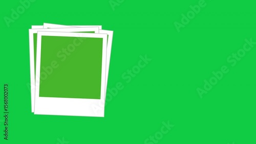 A pile of photo frames of instant printing camera