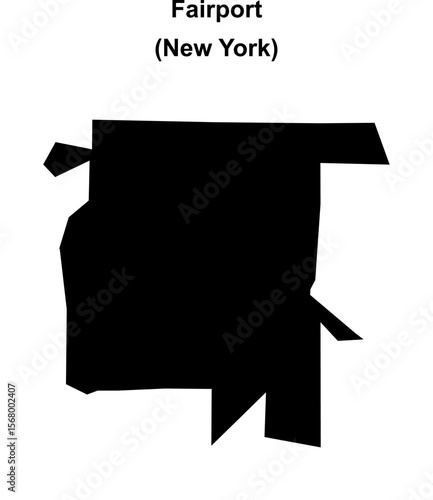 Fairport (New York) blank outline map