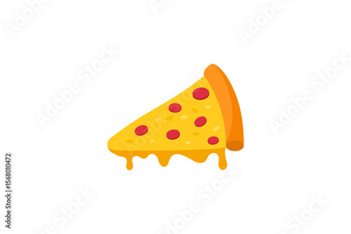 pizza with mozzarella icon flat design