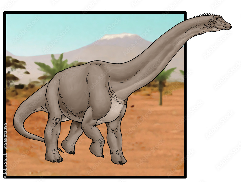 Fototapeta premium Argentinosaurus Dinosaur Poster