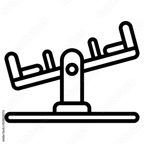 Seesaw line icon