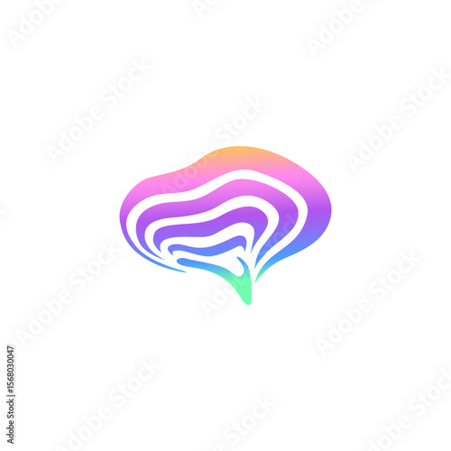 Brain Logo. abstract neuron, neural, Intelligence Brain Tech Icon Symbols Logo Inspiration.