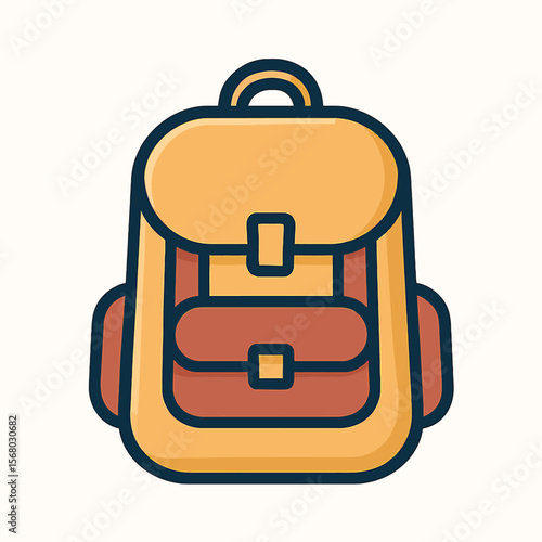 Colorful Backpack Icon Design