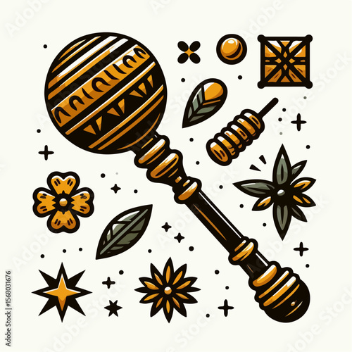 illustration of acient weaponry