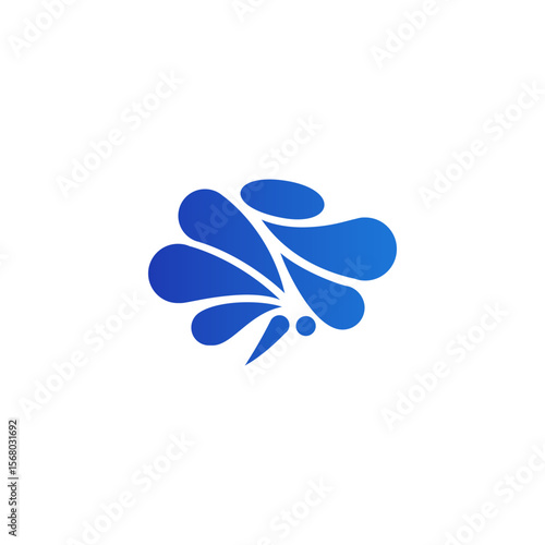 Brain treatment Logo. abstract neuron, Intelligence Brain Tech Icon Symbols Logo Inspiration.