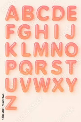 red and white alphabet