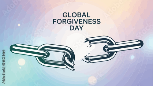 Global Forgiveness Day Broken Chain Symbol Peace Concept
