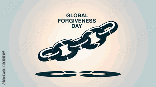 Global Forgiveness Day Broken Chain Symbol Peace Concept