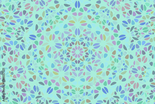 Geometrical abstract dynamic gravel pattern webpage background - hypnotic floral colorful vector design