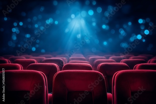 Empty Cinema Theater Seats: Awaiting the Show