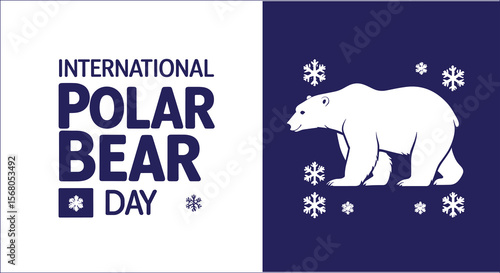 International Polar Bear Day Banner Vector Celebration Illustration Campaign Graphic