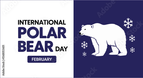 International Polar Bear Day Celebration With An Illustration Of A Bear