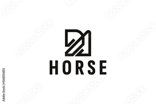 horse logo icon illustration, simple logo for branding