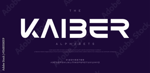 Kaiber modern stylish typography capital alphabet letter logo design