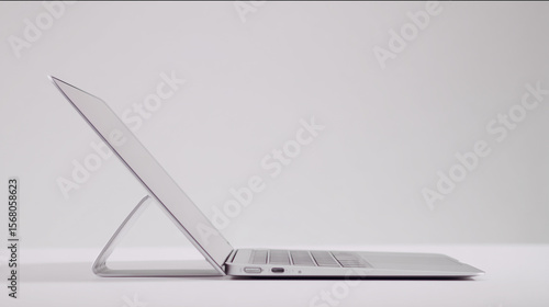 Minimal silver desktop with clean modern design, showcasing sleek simplicity and contemporary elegance