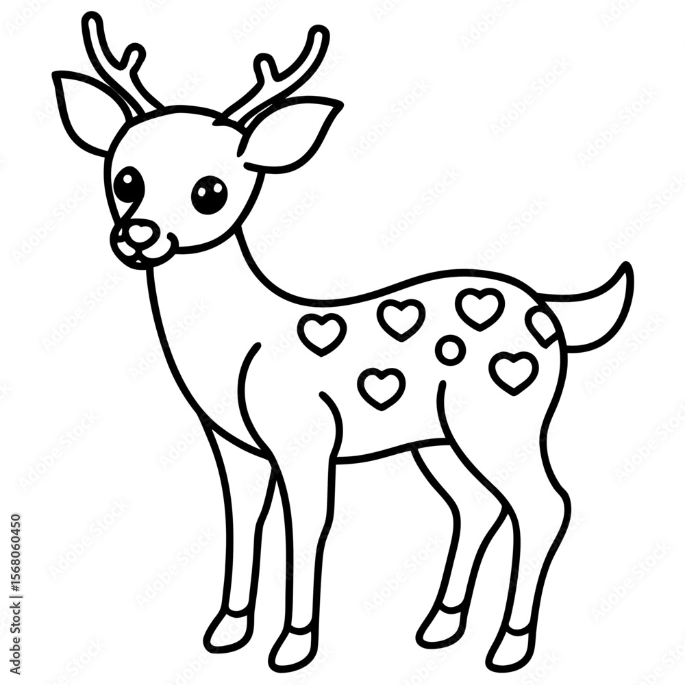 Obraz premium deer cartoon vector