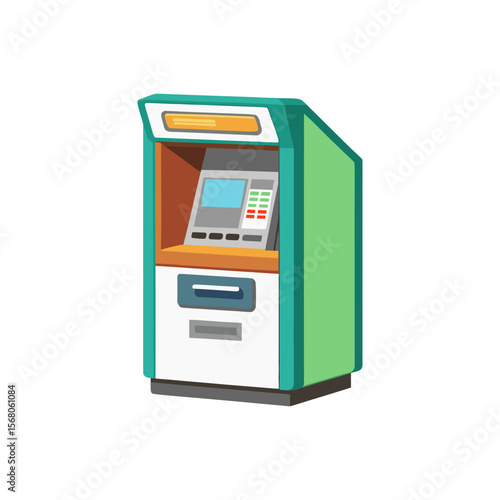 ATM Machine Vector, Transparent Background